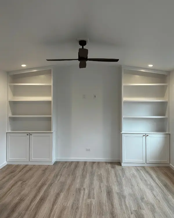 ADU Interior - Custom Bookshelves